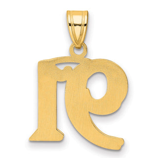 14k Yellow Gold Polished Etched Number 91 Pendant