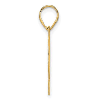 14k Yellow Gold Polished Etched Number 92 Pendant