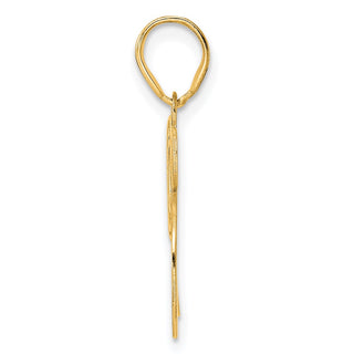 14k Yellow Gold Polished Etched Number 95 Pendant