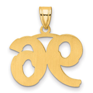 14k Yellow Gold Polished Etched Number 96 Pendant