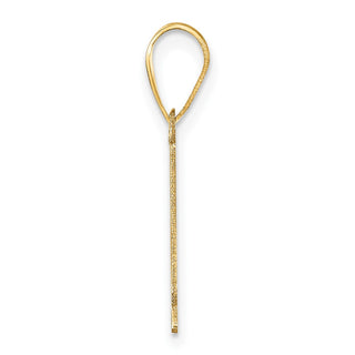 14k Yellow Gold Polished Number 1 Pendant APN01