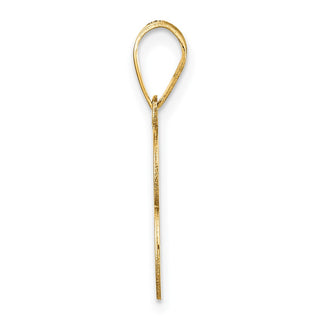 14k Yellow Gold Polished Number 3 Pendant APN03