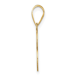 14k Yellow Gold Polished Number 3 Pendant APN03