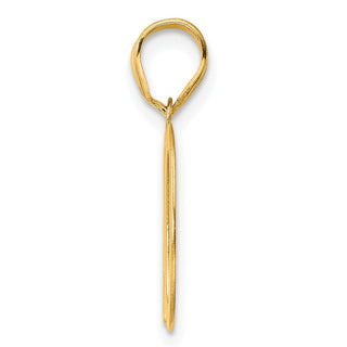 14k Yellow Gold Polished Number 10 Pendant APN10