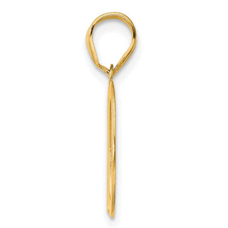 14k Yellow Gold Polished Number 10 Pendant APN10