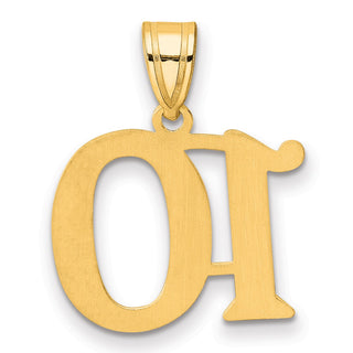 14k Yellow Gold Polished Number 10 Pendant APN10