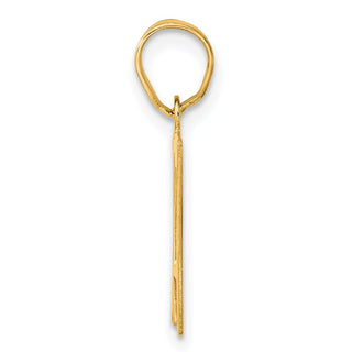 14k Yellow Gold Polished Number 17 Pendant