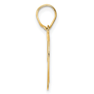 14k Yellow Gold Polished Number 19 Pendant