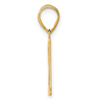 14k Yellow Gold Polished Number 21 Pendant APN21