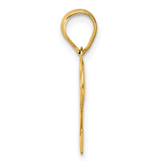 14k Yellow Gold Polished Number 22 Pendant