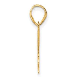 14k Yellow Gold Polished Number 24 Pendant