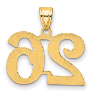 14k Yellow Gold Polished Number 26 Pendant