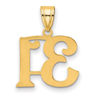 14k Yellow Gold Polished Number 31 Pendant