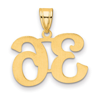 14k Yellow Gold Polished Number 36 Pendant
