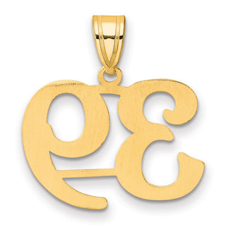 14k Yellow Gold Polished Number 39 Pendant