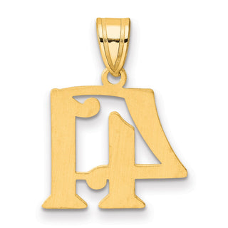 14k Yellow Gold Polished Number 41 Pendant