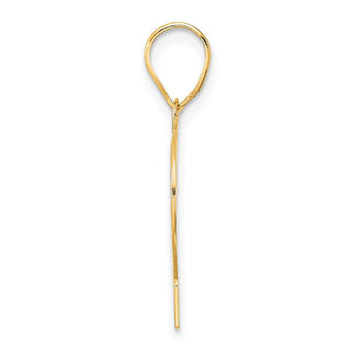 14k Yellow Gold Polished Number 42 Pendant