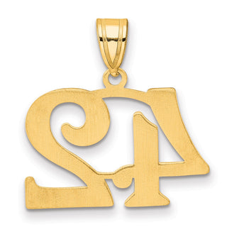 14k Yellow Gold Polished Number 42 Pendant