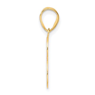 14k Yellow Gold Polished Number 43 Pendant
