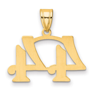 14k Yellow Gold Polished Number 44 Pendant