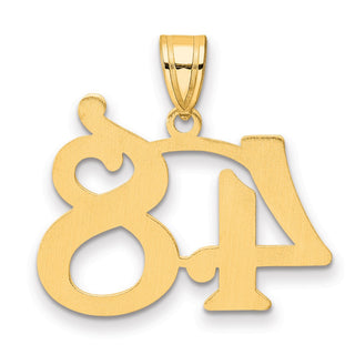 14k Yellow Gold Polished Number 48 Pendant