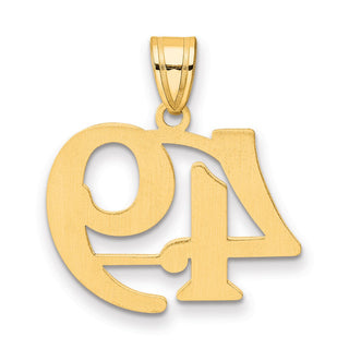 14k Yellow Gold Polished Number 49 Pendant