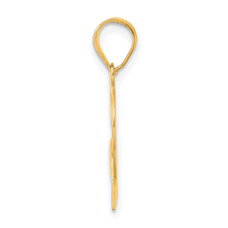 14k Yellow Gold Polished Number 52 Pendant