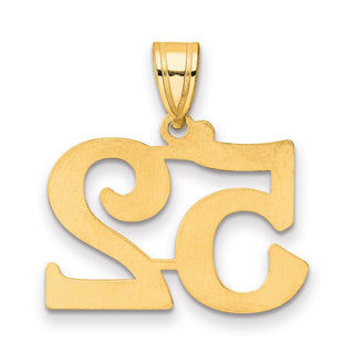 14k Yellow Gold Polished Number 52 Pendant