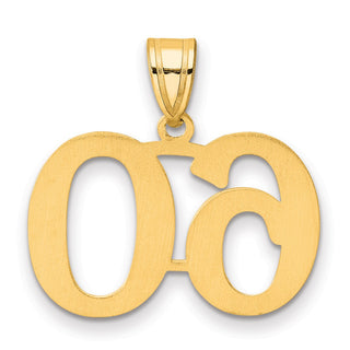14k Yellow Gold Polished Number 60 Pendant