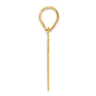 14k Yellow Gold Polished Number 61 Pendant