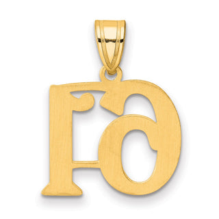 14k Yellow Gold Polished Number 61 Pendant