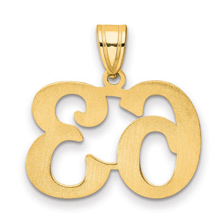 14k Yellow Gold Polished Number 63 Pendant