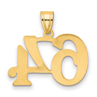 14k Yellow Gold Polished Number 64 Pendant