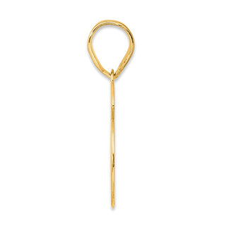 14k Yellow Gold Polished Number 66 Pendant