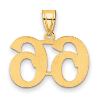 14k Yellow Gold Polished Number 66 Pendant