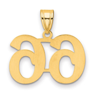 14k Yellow Gold Polished Number 66 Pendant