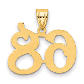14k Yellow Gold Polished Number 68 Pendant