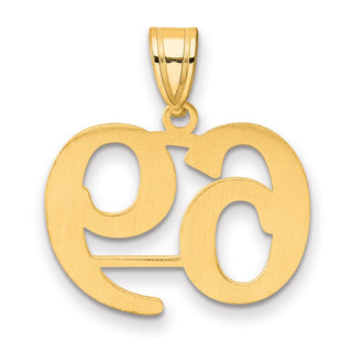 14k Yellow Gold Polished Number 69 Pendant
