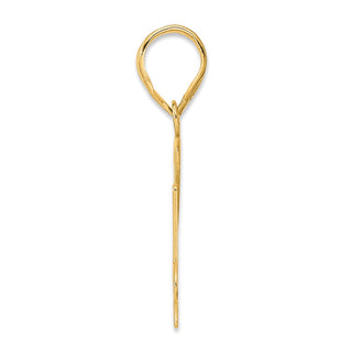 14k Yellow Gold Polished Number 74 Pendant