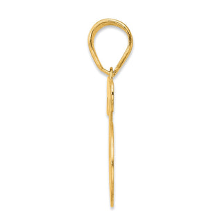 14k Yellow Gold Polished Number 75 Pendant APN75
