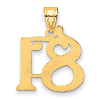 14k Yellow Gold Polished Number 81 Pendant