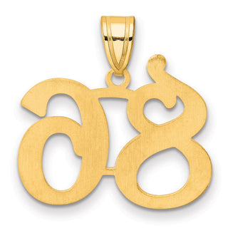 14k Yellow Gold Polished Number 86 Pendant