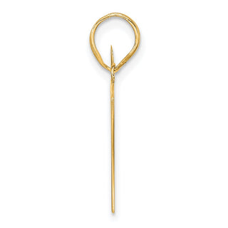 14k Yellow Gold Polished Number 87 Pendant