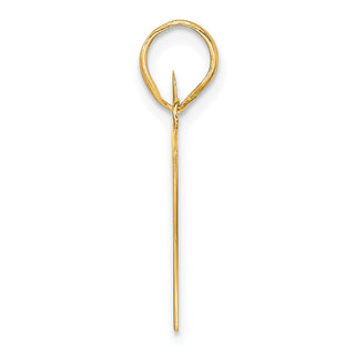 14k Yellow Gold Polished Number 87 Pendant