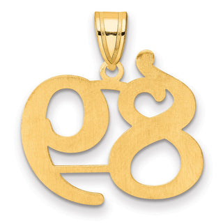14k Yellow Gold Polished Number 89 Pendant