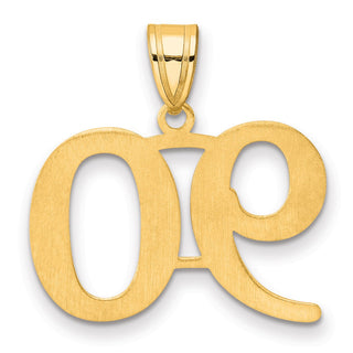 14k Yellow Gold Polished Number 90 Pendant