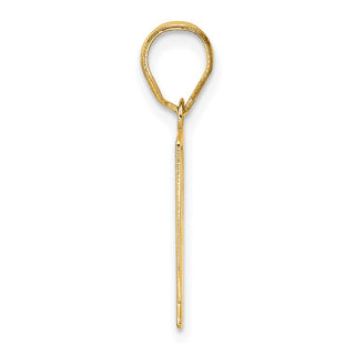 14k Yellow Gold Polished Number 91 Pendant