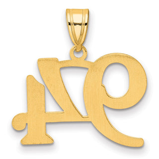 14k Yellow Gold Polished Number 94 Pendant