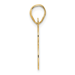 14k Yellow Gold Polished Number 98 Pendant