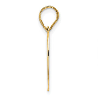 14k Yellow Gold Polished Number 99 Pendant